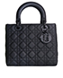 Medium Lady Dior, &pound;3,200, Handbags, Black, Front view